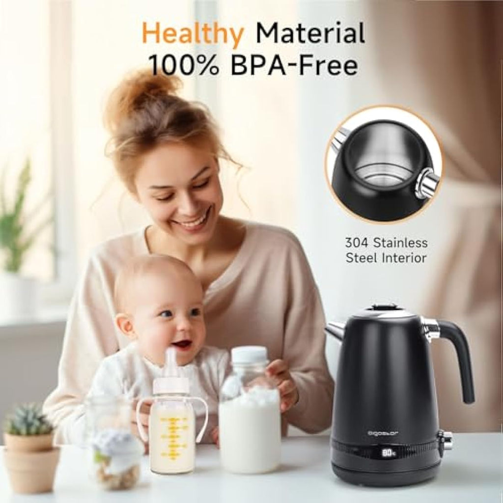 Aigostar Loki Electric Kettle – 1.7L Variable Temp Stainless Steel