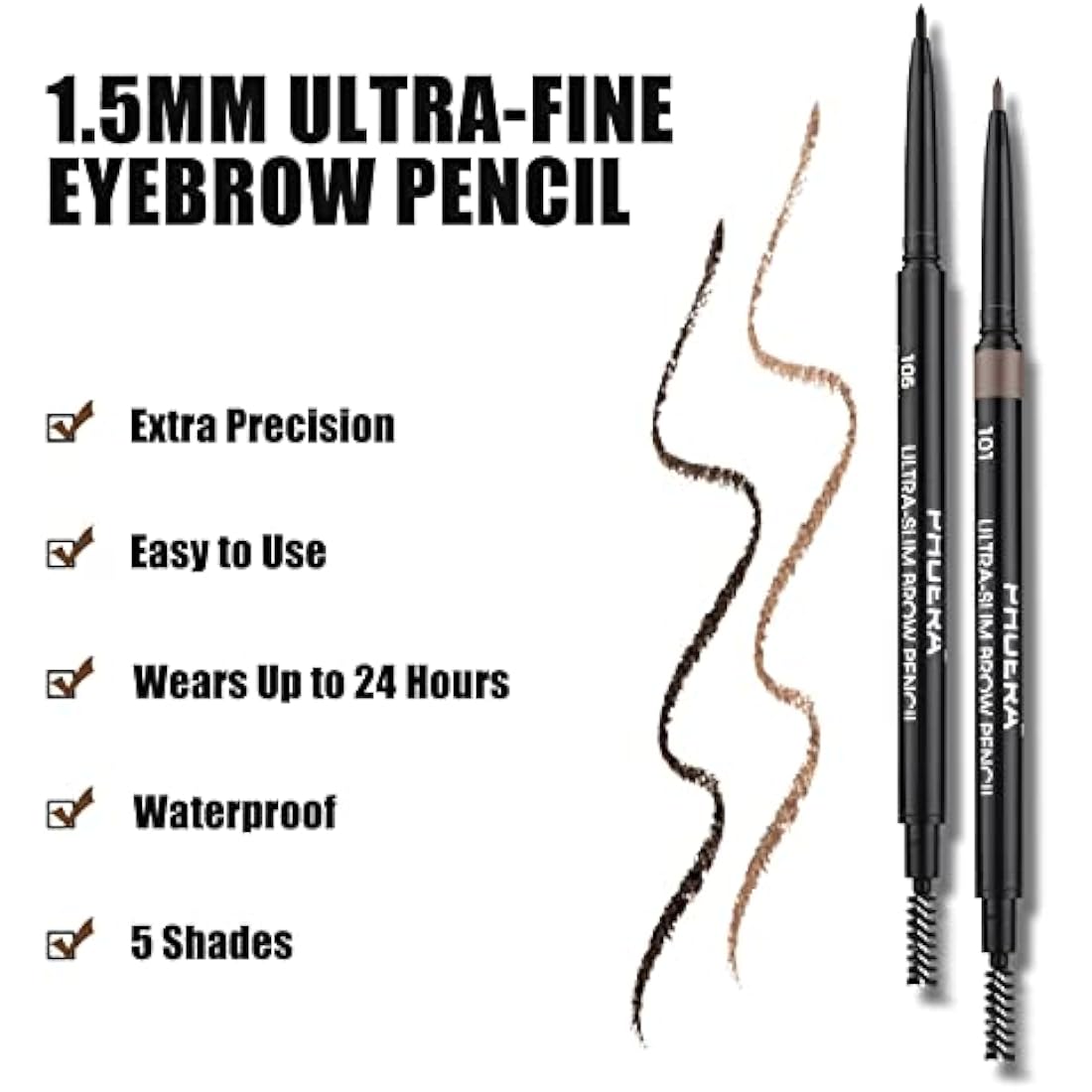 Waterproof Eyebrow Pencil – Ultra-Slim Retractable Taupe