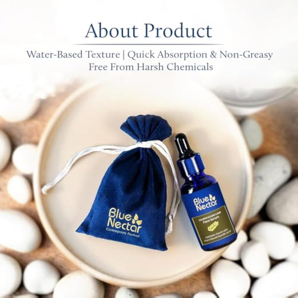 Blue Nectar AHA Exfoliating Face Serum | Glycolic Acid Peeling Solution