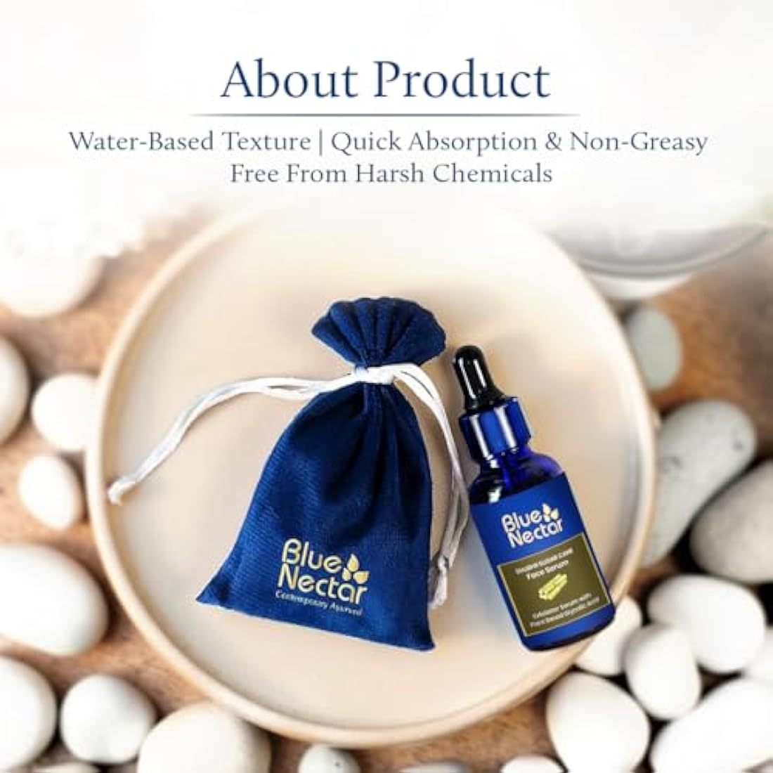 Blue Nectar AHA Exfoliating Face Serum | Glycolic Acid Peeling Solution