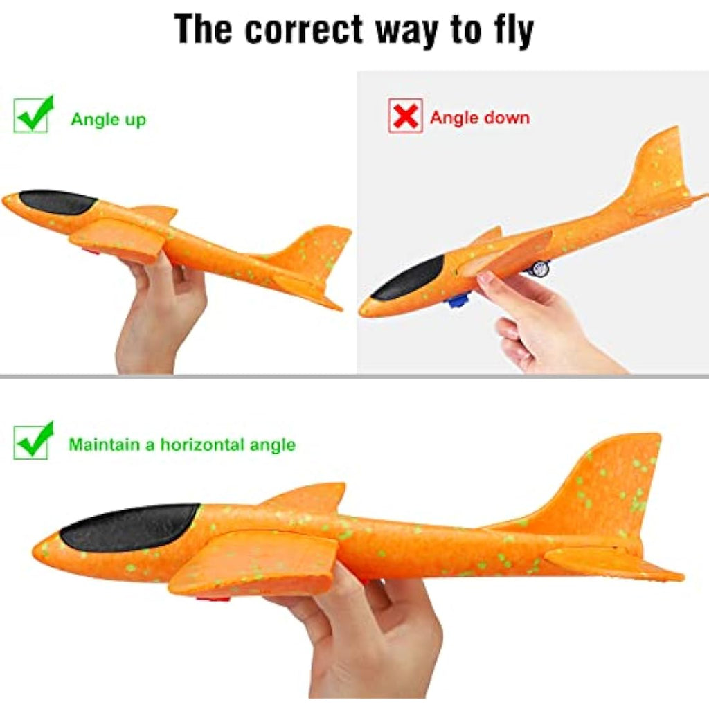 Airplane Launcher Toy – 3 Foam Glider Planes with Catapult Gun