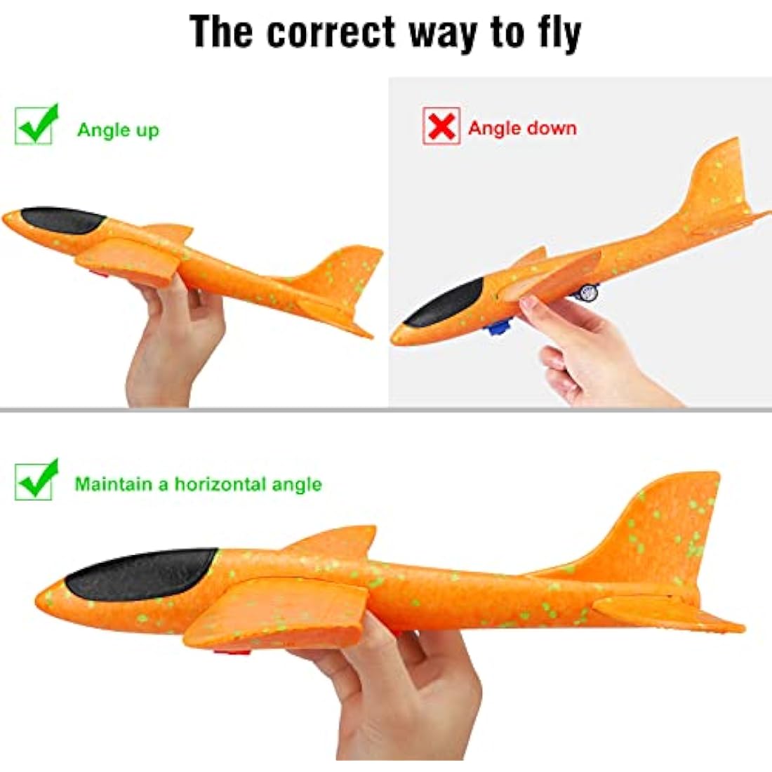 Airplane Launcher Toy – 3 Foam Glider Planes with Catapult Gun