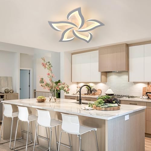 Comely Modern Petal LED Ceiling Light – 60W 3000K Warm Lotus Lamp