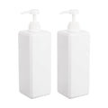 JiatuA 32oz Refillable Plastic Pump Bottles for Soap & Lotion, 2 Pack