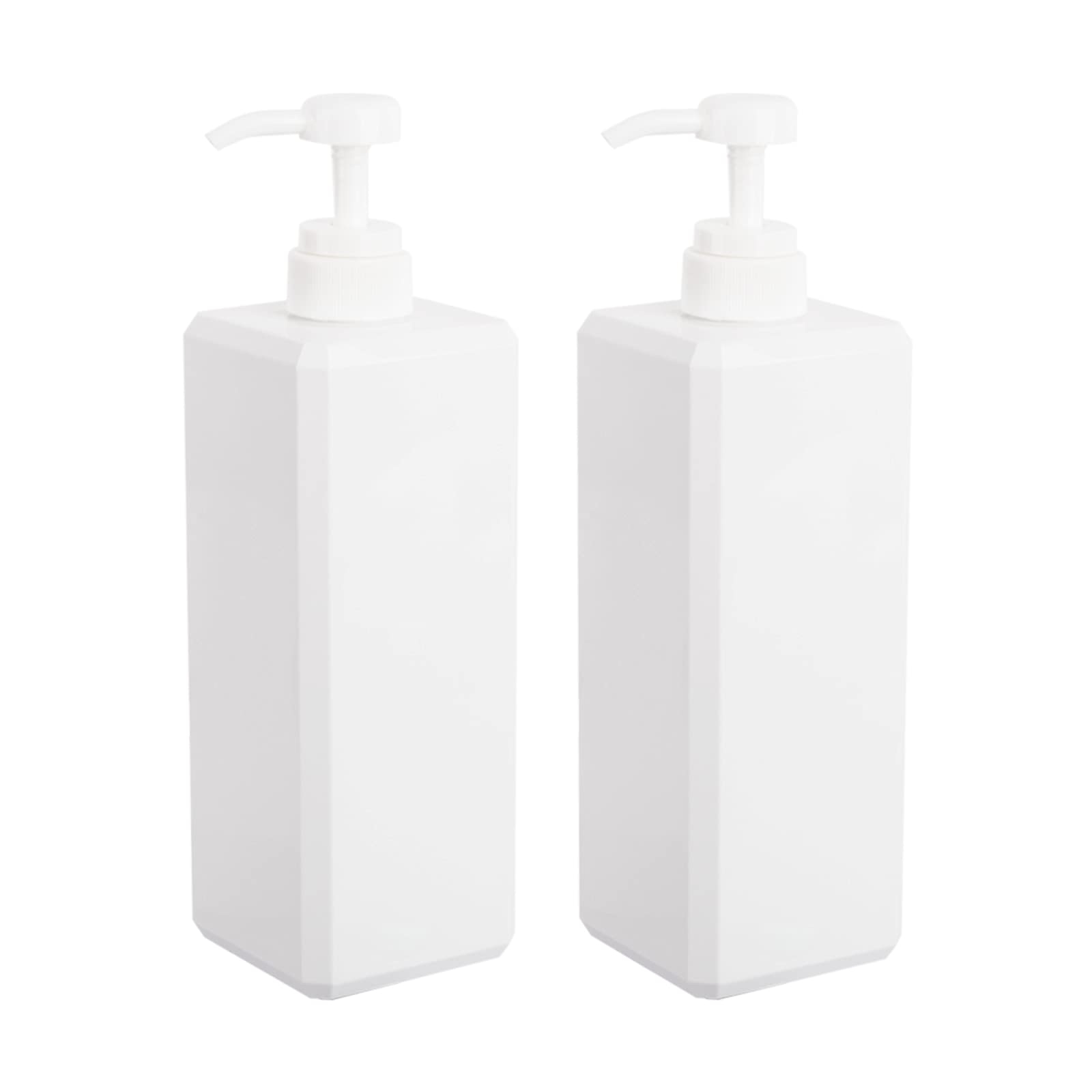 JiatuA 32oz Refillable Plastic Pump Bottles for Soap & Lotion, 2 Pack