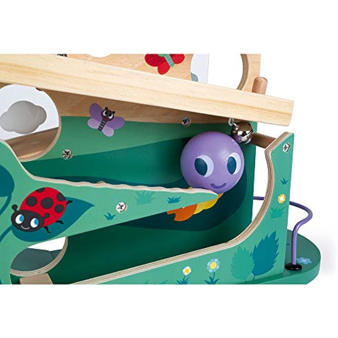Janod Wooden Caterpillar Ball Track – Toddler Sensory & Motor Toy