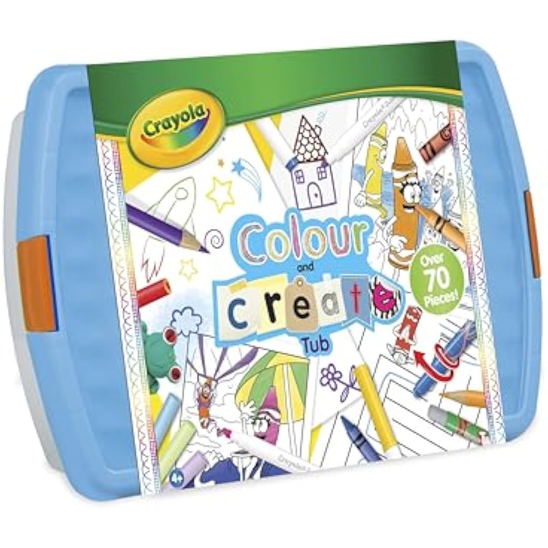 Crayola Colour and Create Tub – 80+ Piece Kids Arts and Crafts Set