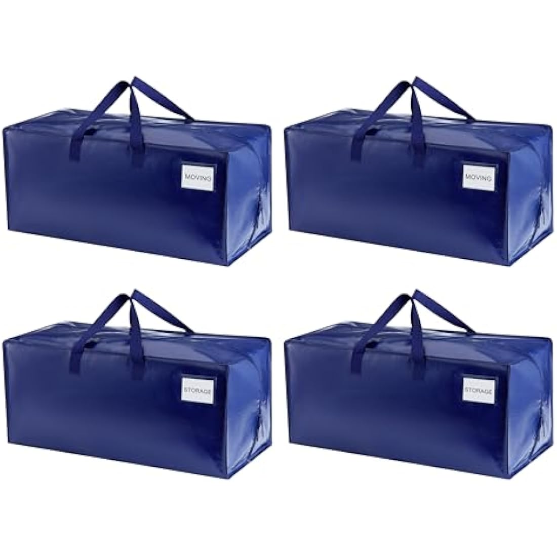VENO Heavy-Duty Moving Bags with Backpack Straps - Blue, 4 Pack