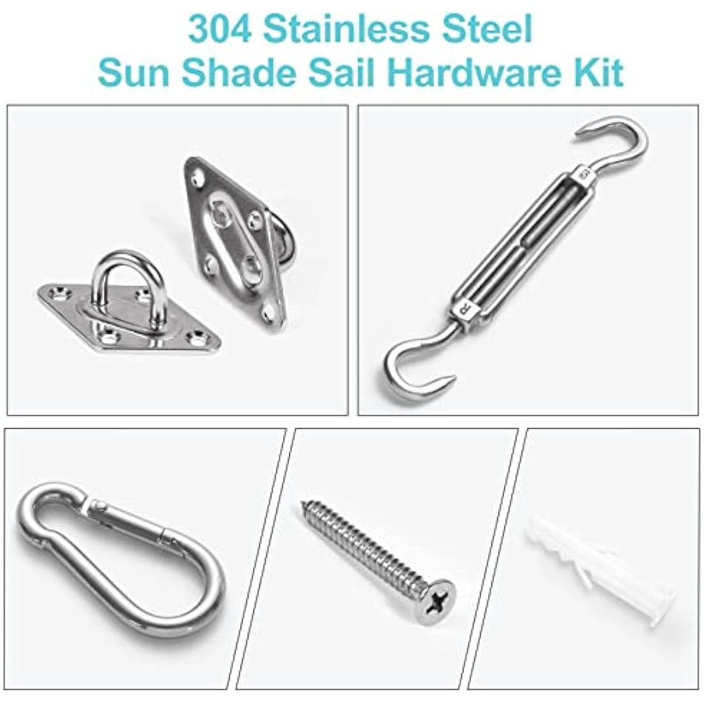Shade Sail Hardware Kit – Heavy Duty Stainless Steel M5 Set