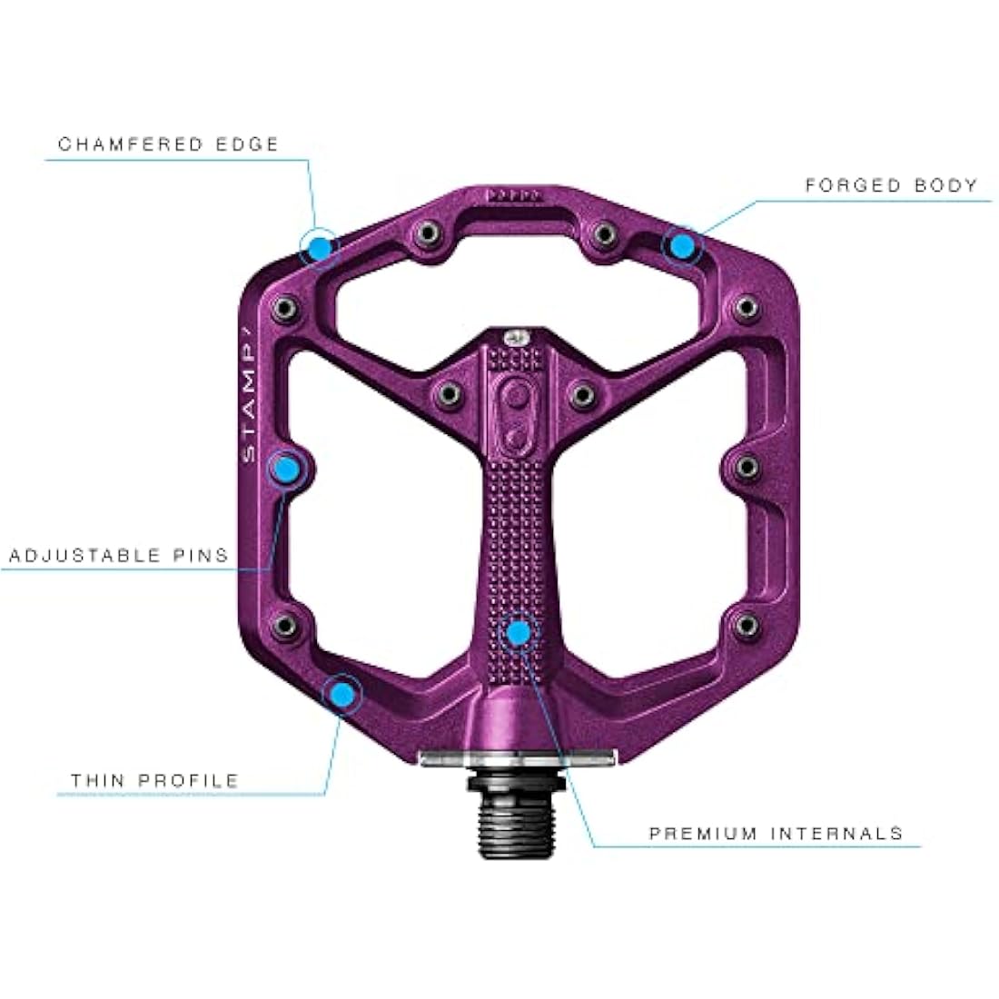 Crankbrothers Stamp Flat MTB/BMX Pedals – Large Composite Platform