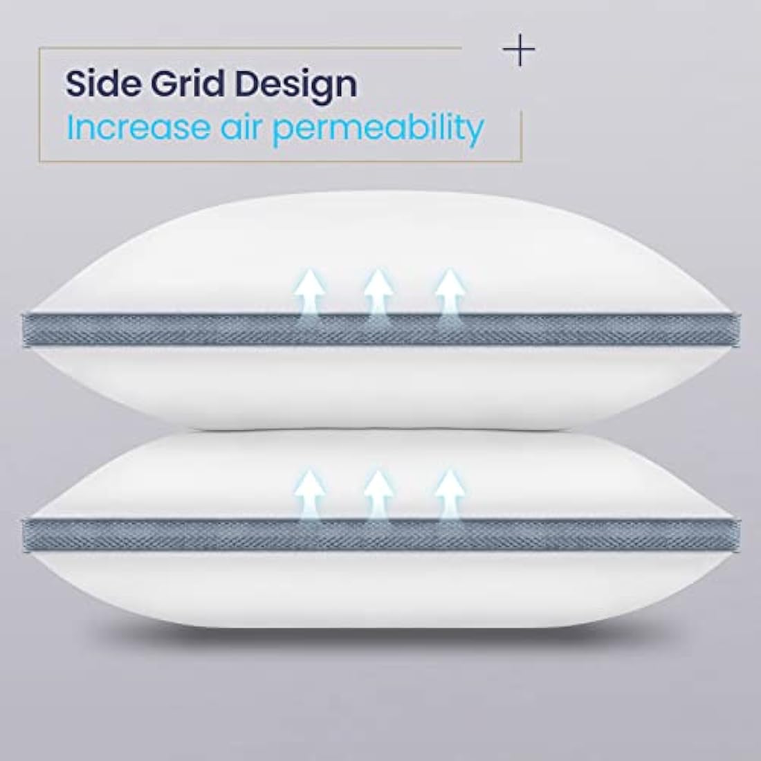 BedStory Hotel Quality Bed Pillows 2 Pack - Dark Gray Microfiber