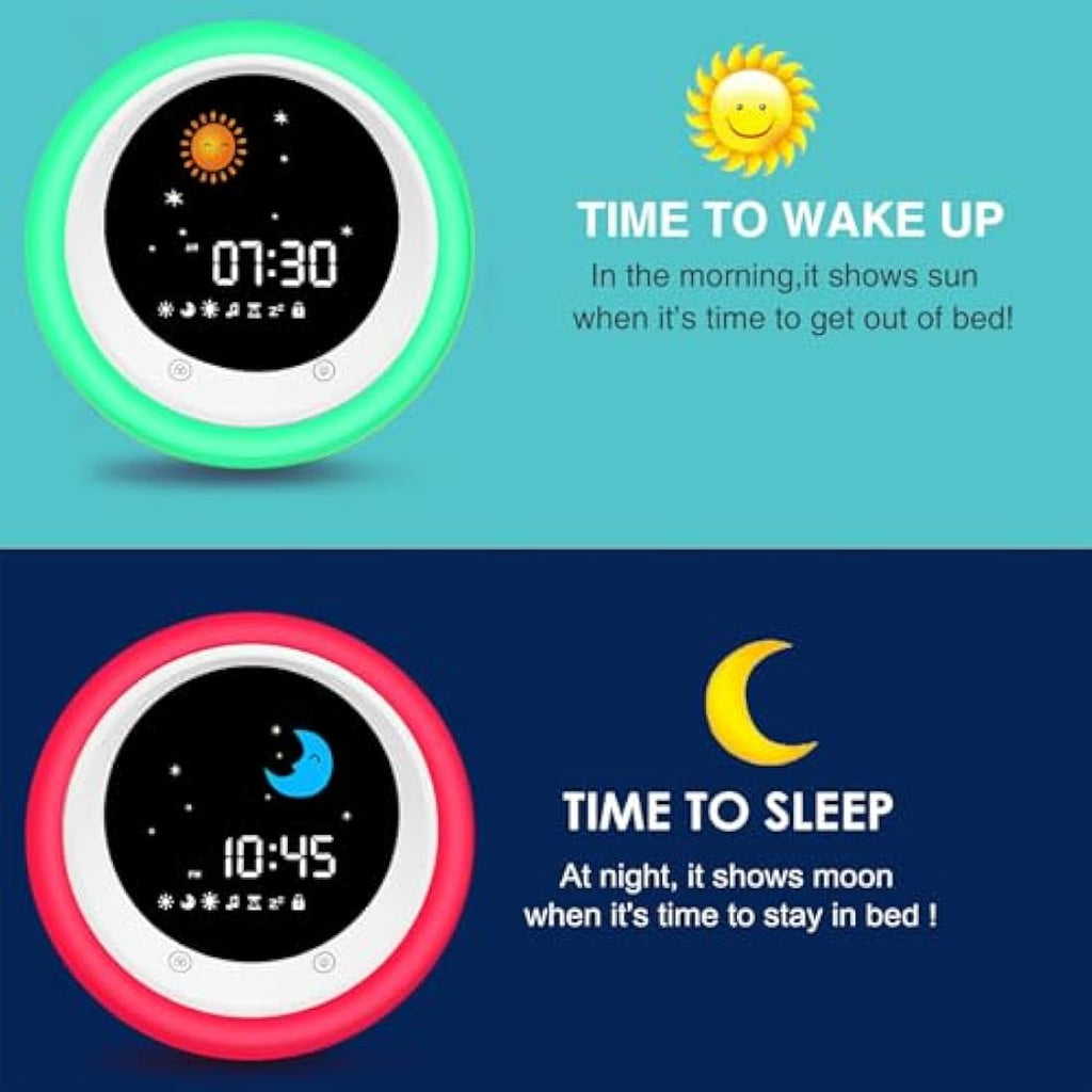 I·CODE Kids Alarm Clock | Sleep Trainer & Sound Machine Night Light