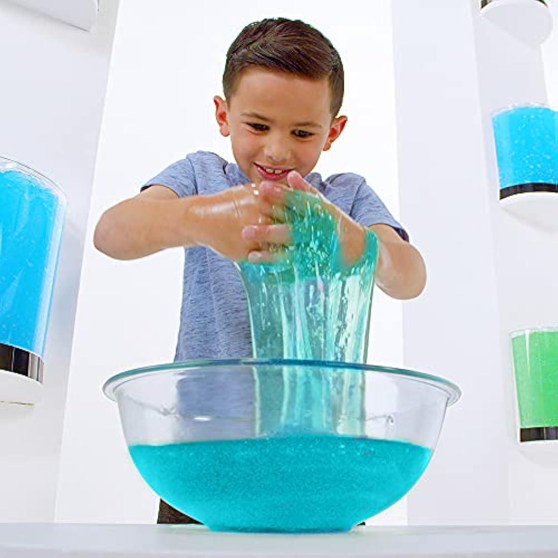 Zimpli Kids Glitter Slime Baff 4 Bath Pack – Orange & Aqua Slime Kit
