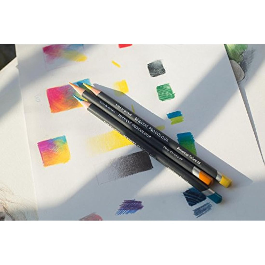 Derwent Procolour Colouring Pencils - Set of 72 in Wooden Gift Box