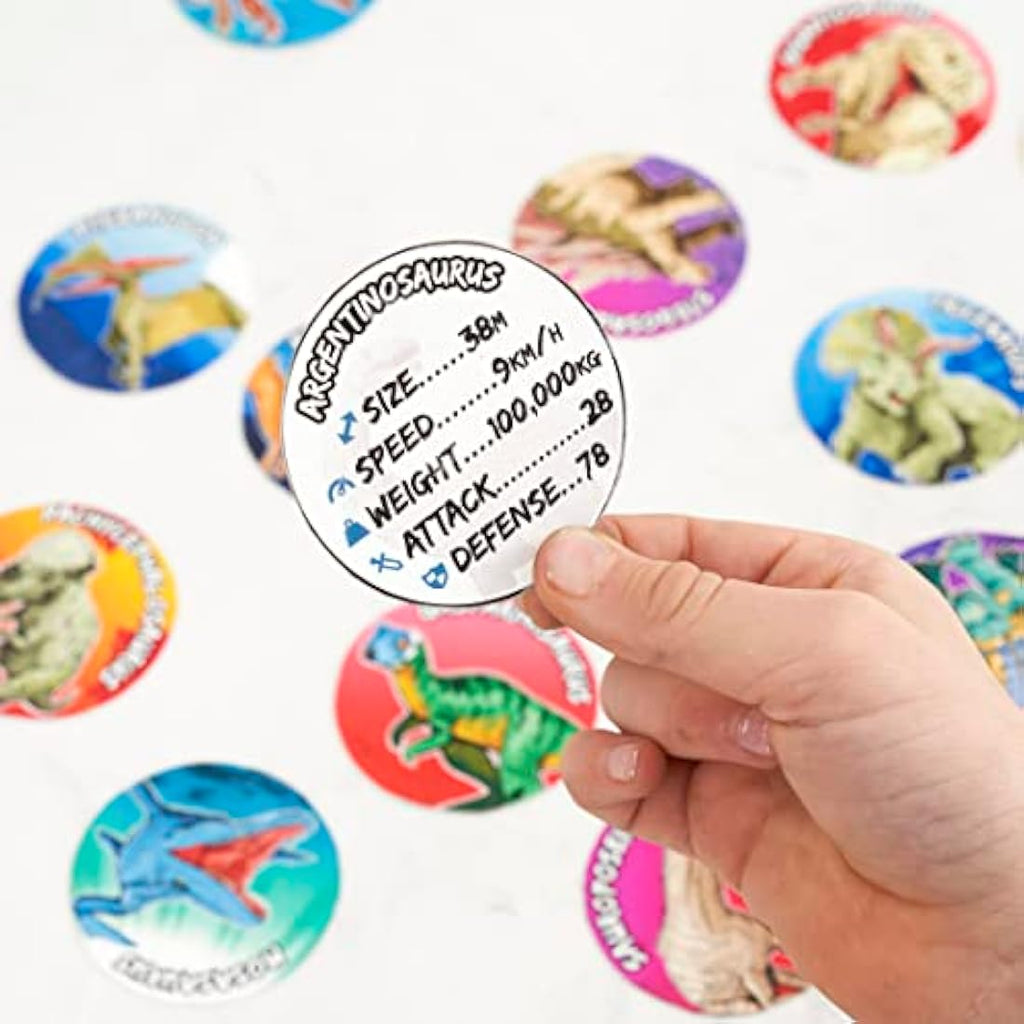 Pop-A-Tops Dinosaur Card Game – Portable Educational Toy