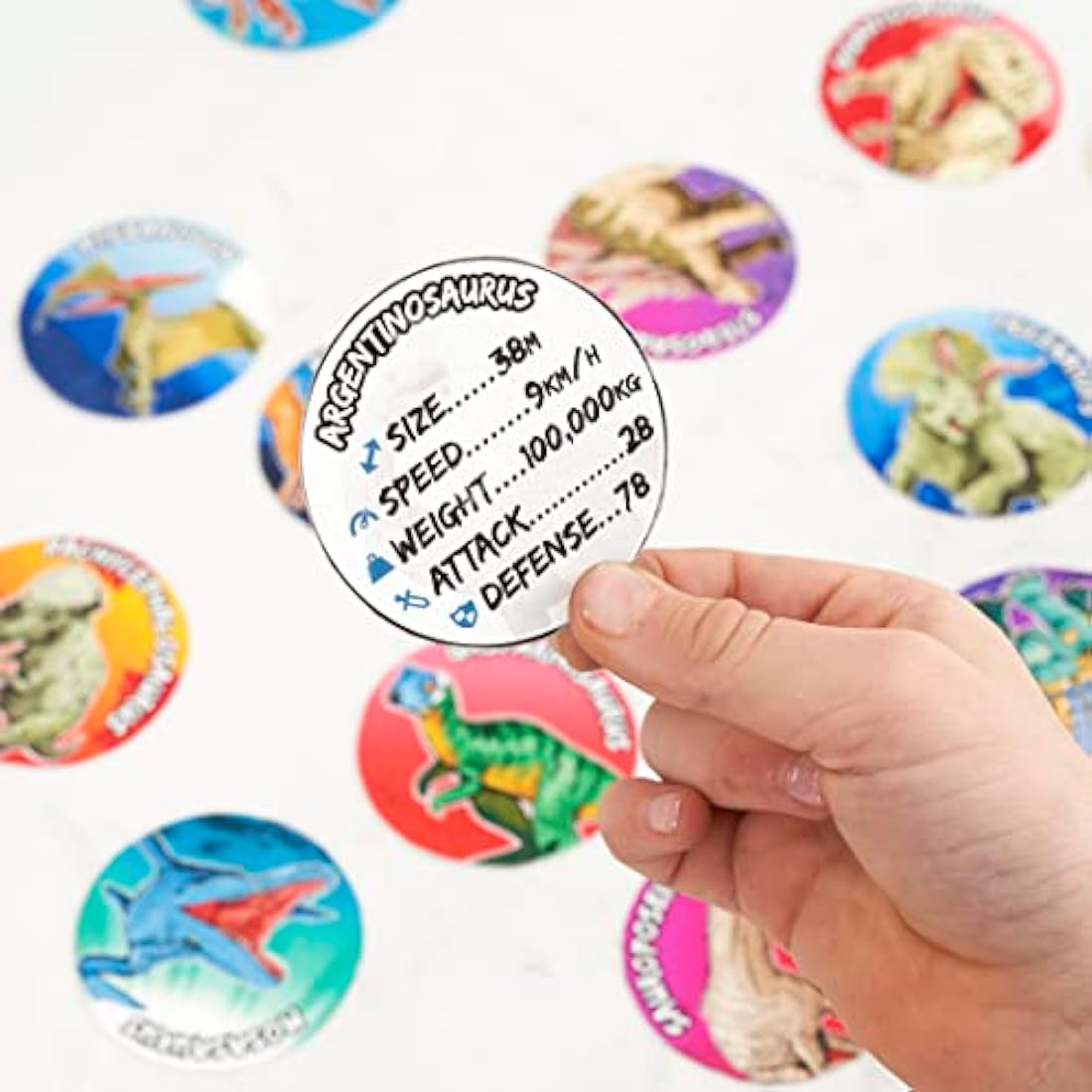 Pop-A-Tops Dinosaur Card Game – Portable Educational Toy