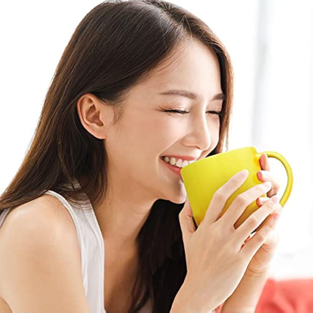 joeji's Kitchen Stoneware Coffee Mugs Set - 6 Multi-Coloured 350ml Cups