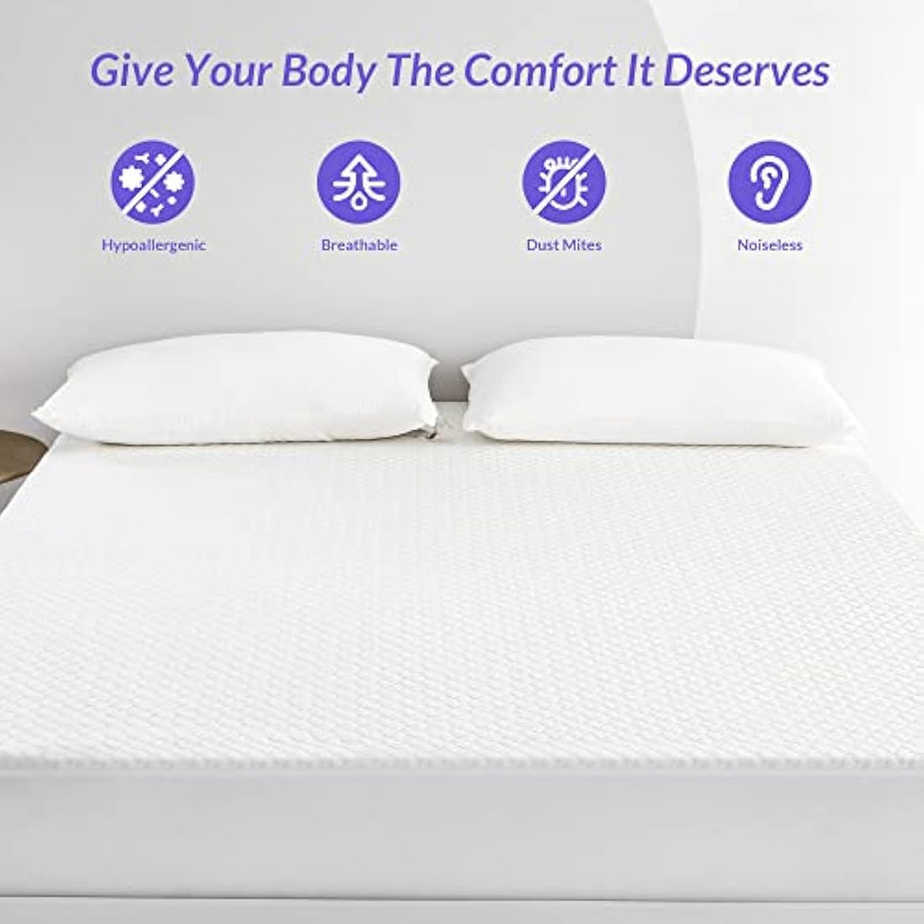 Coriwell Super King Waterproof Mattress Protector – Bamboo Deep Pocket White