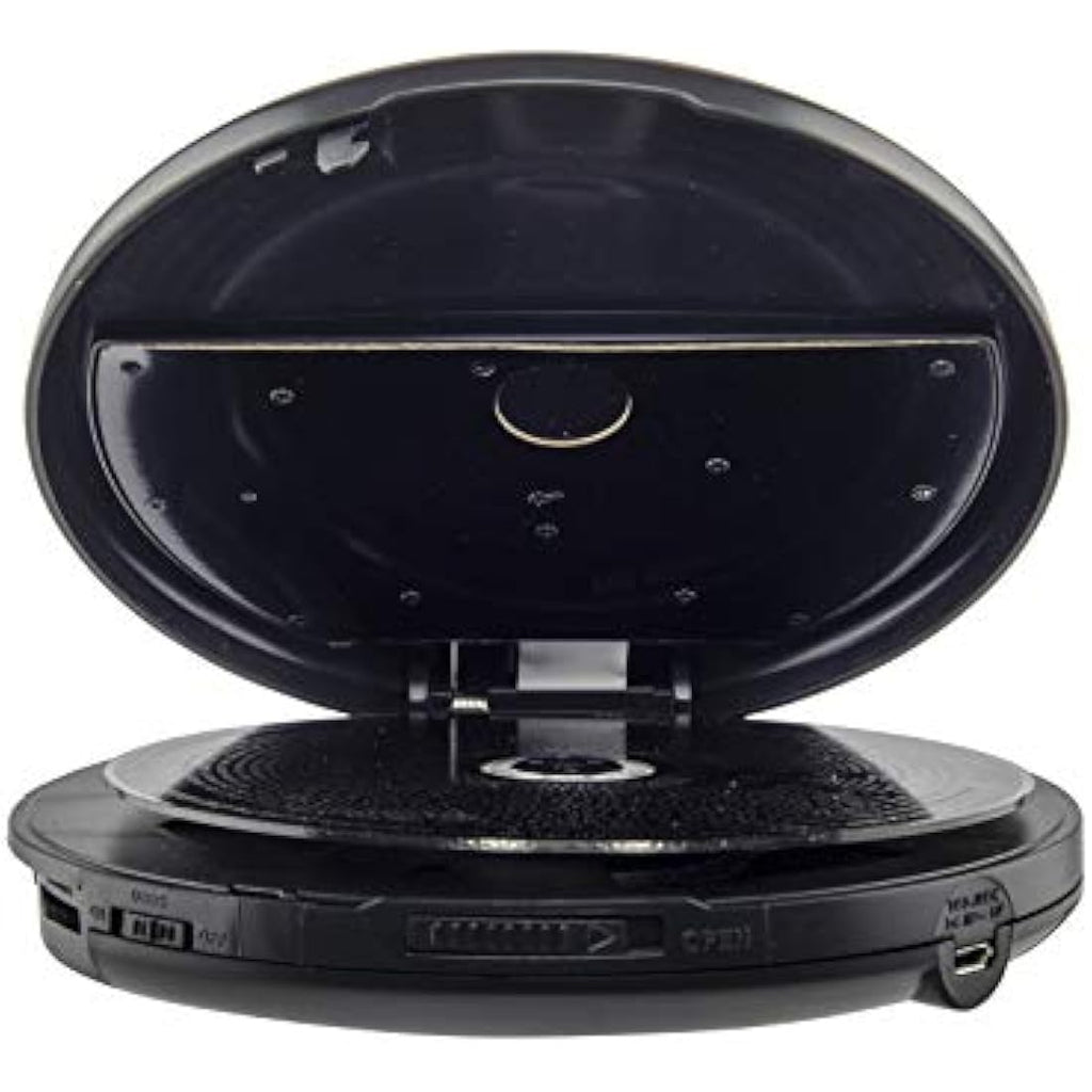 Groov-e Retro Portable CD Player | FM Radio & MP3 Playback – Black