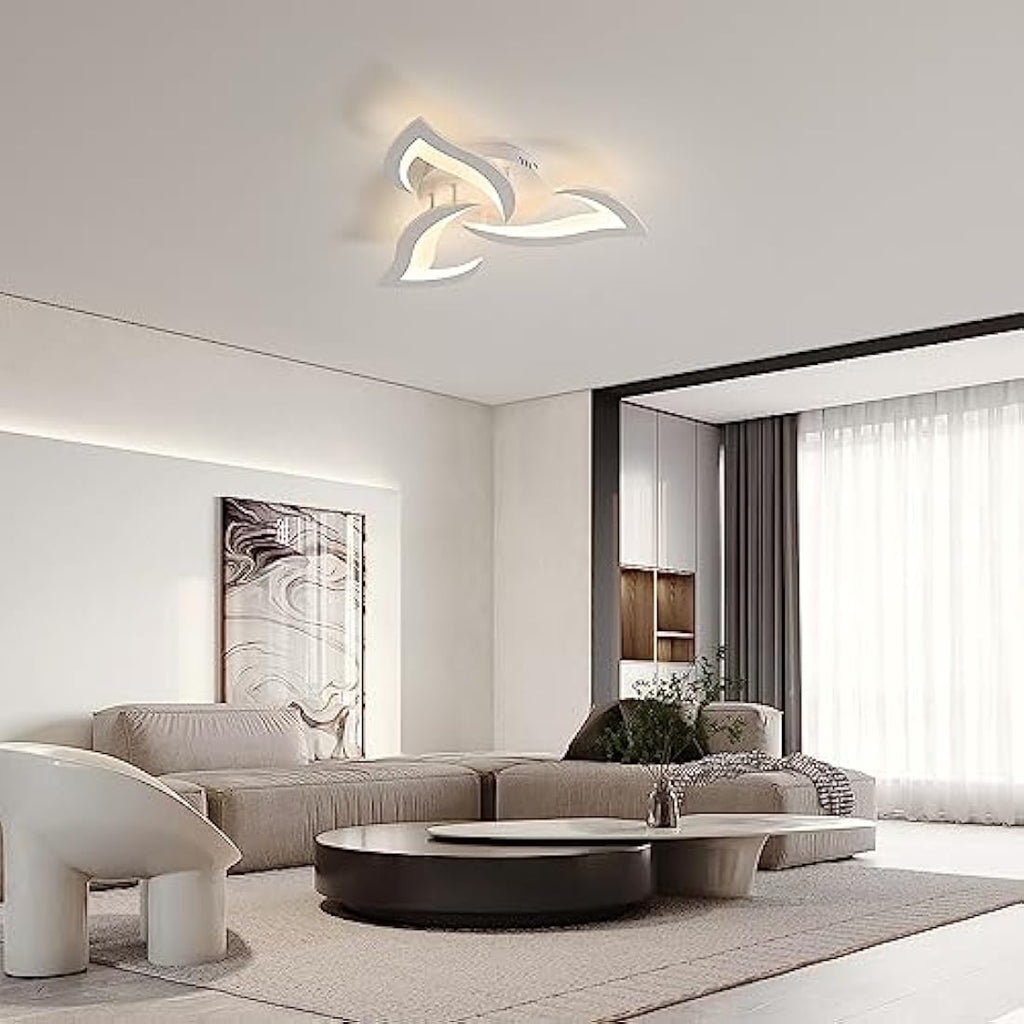 Dorlink LED Ceiling Light – 36W Modern Flower Acrylic Lamp, 3000K Warm White