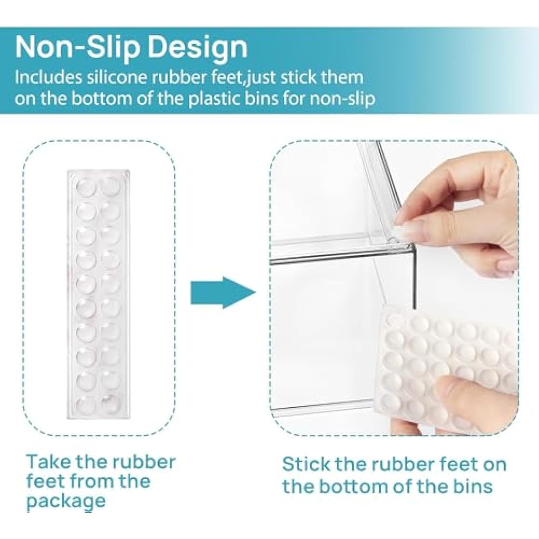 4 Pack Clear Acrylic Stackable Storage Drawers
