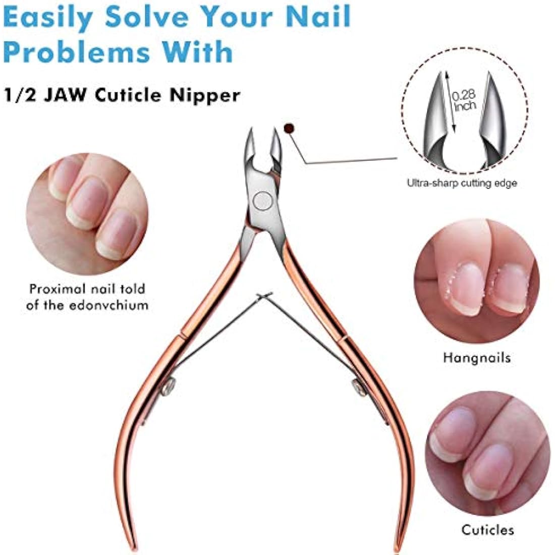 Jolof Store Cuticle Nipper and Pusher Set – Stainless Steel Manicure Kit