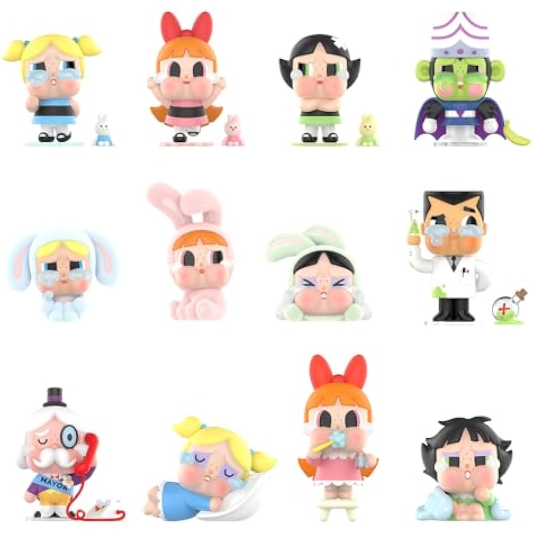 Pop Mart CRYBABY x Powerpuff Girls Series Whole Set - 12 Collectible Figures