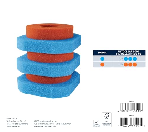 Oase FiltoClear 6000 Replacement Sponge Set | Pond Filter Accessories
