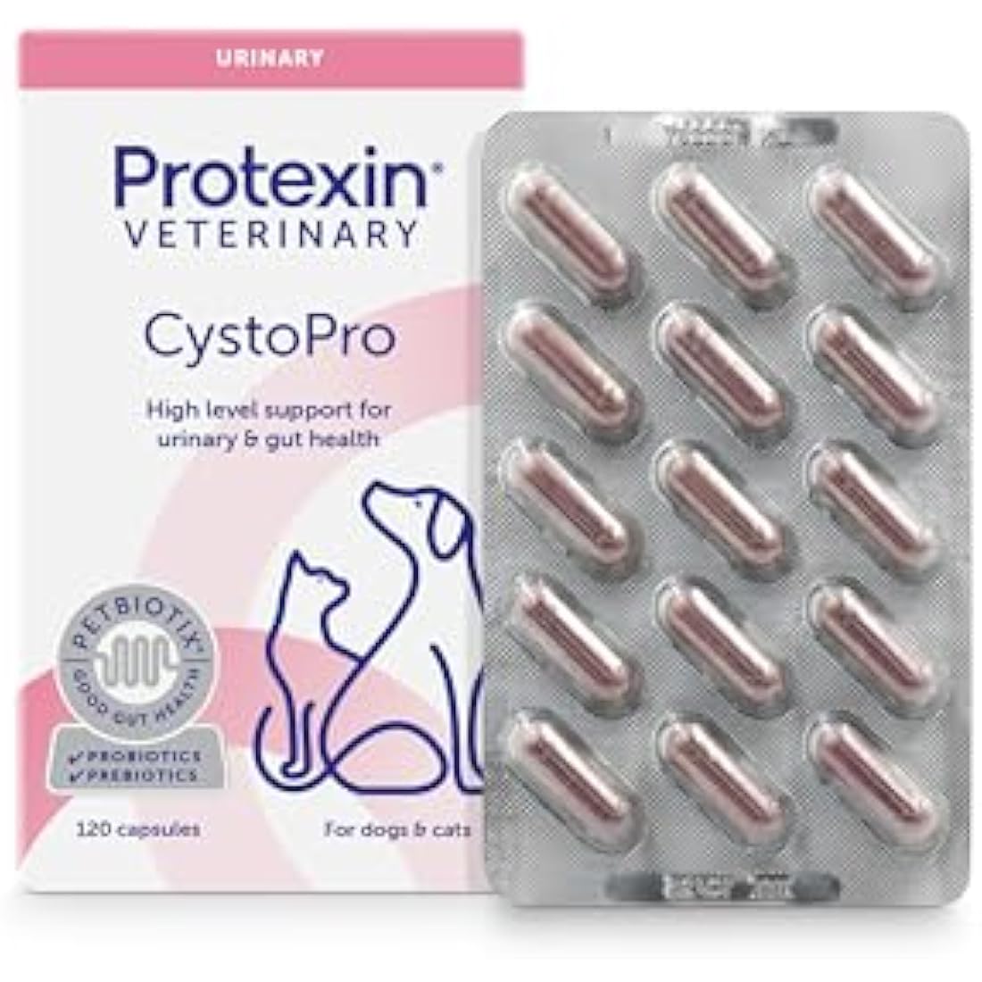 Protexin CystoPro Bladder Support for Dogs & Cats - 120 Capsules
