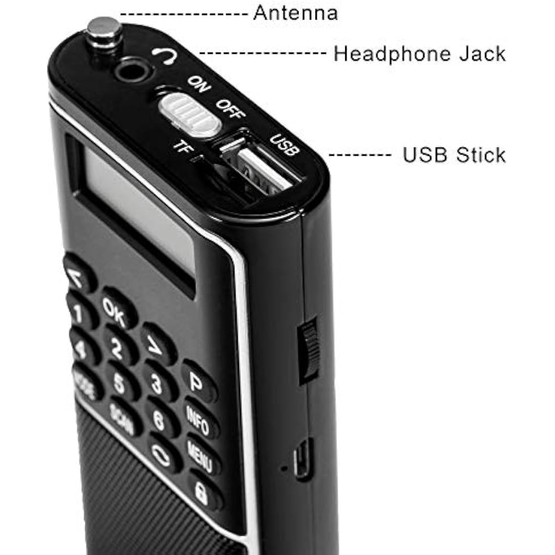 Jolof Store RD23 Portable DAB/DAB+ FM Digital Pocket Radio with Bluetooth