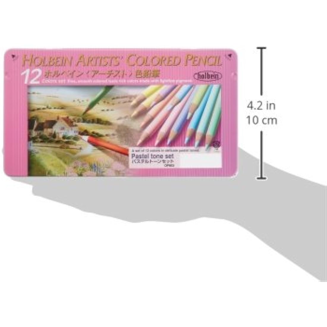 Holbein Artist Colored Pencils – 12 Color Pastel Set, Oil-Based Japan