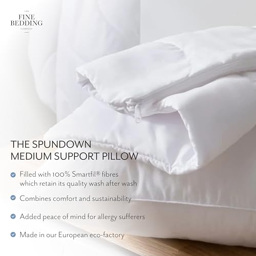 The Fine Bedding Company Spundown King Size XL Pillow | Medium Support
