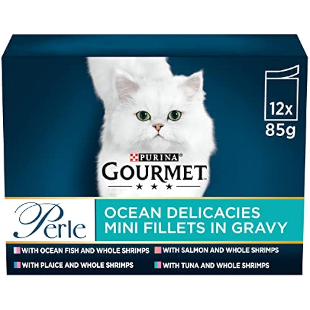 Gourmet Perle Mini Fillets Wet Cat Food - Ocean Fish Selection 48x85g
