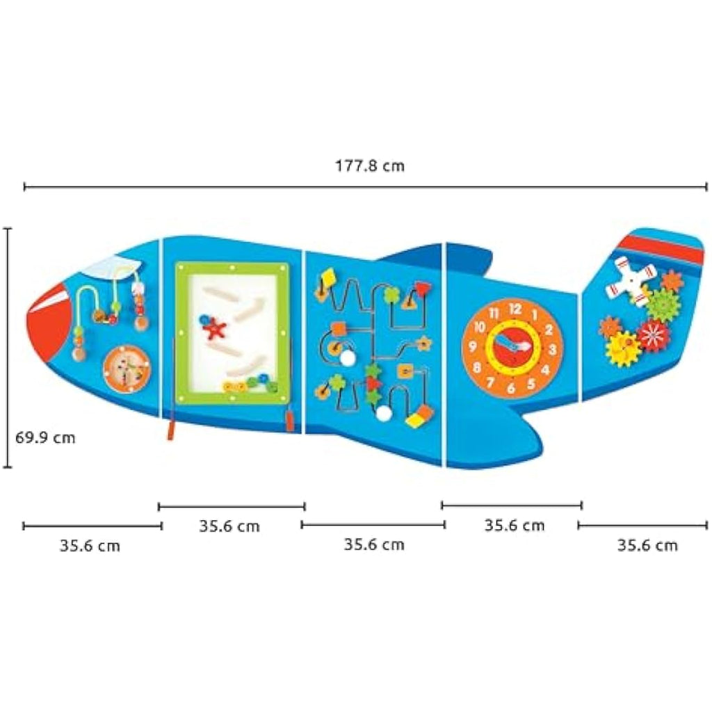 Jolof Store Airplane Activity Wall Panels | Montessori Sensory Busy Board