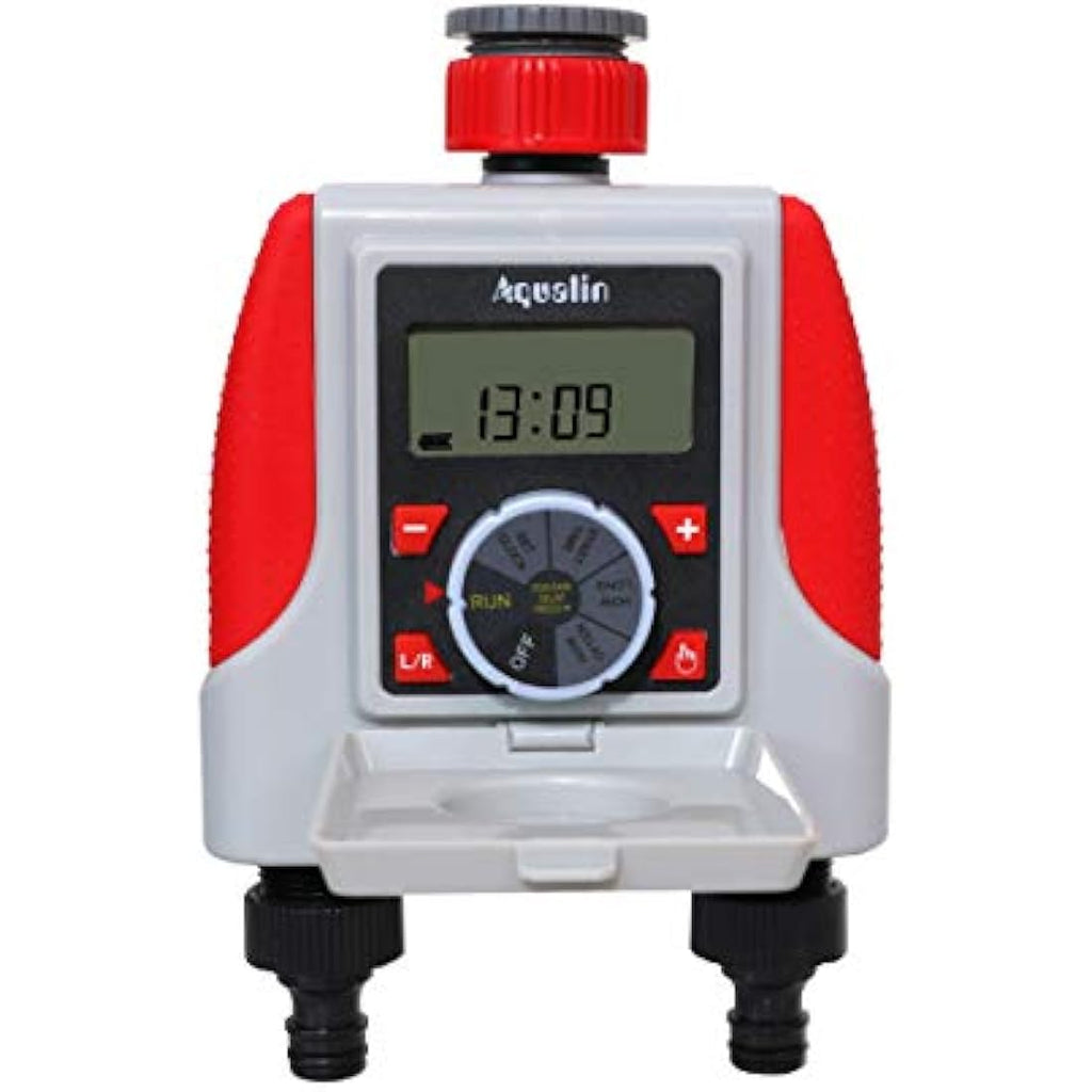 Aqualin Dual Outlet Water Sprinkler Timer – IP54 Waterproof Garden Controller
