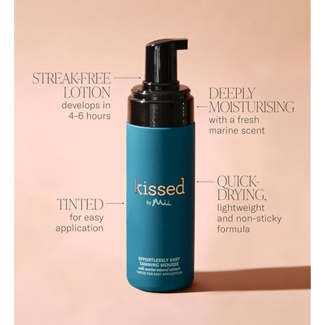 Mii Cosmetics Kissed Easy Tanning Mousse | Hydrating Light Tan – 150ml