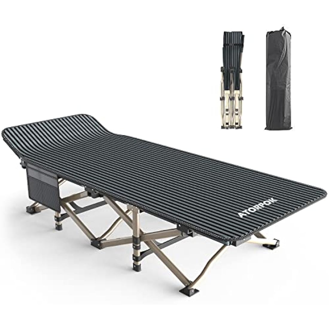 ATORPOK Folding Camping Cot – Heavy Duty 450lbs Portable Sleeping Bed