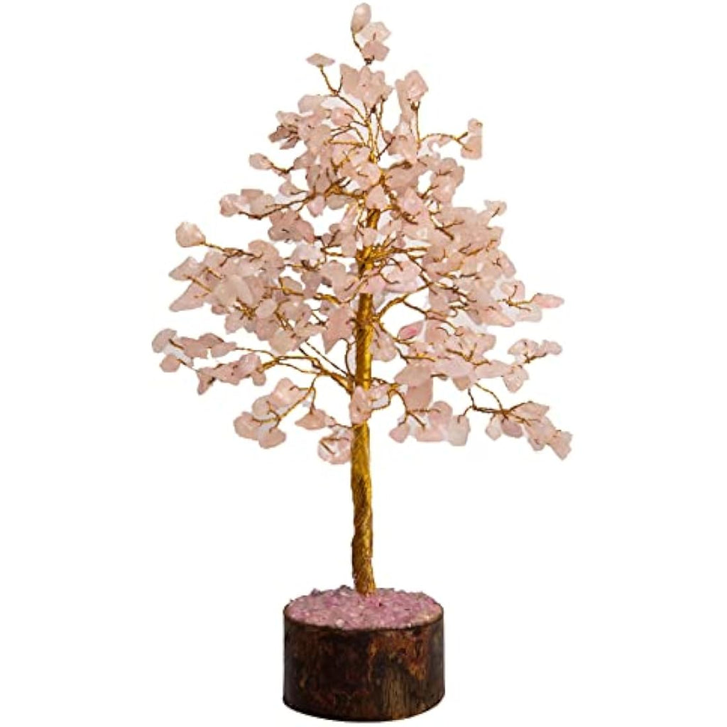 Rose Quartz Crystal Tree - 300 Bead Gemstone Healing Decor