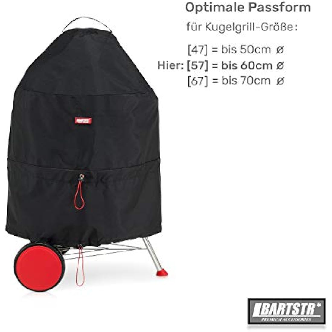Bartstr Kettle BBQ Cover – 600D Heavy Duty Waterproof Grill Cover