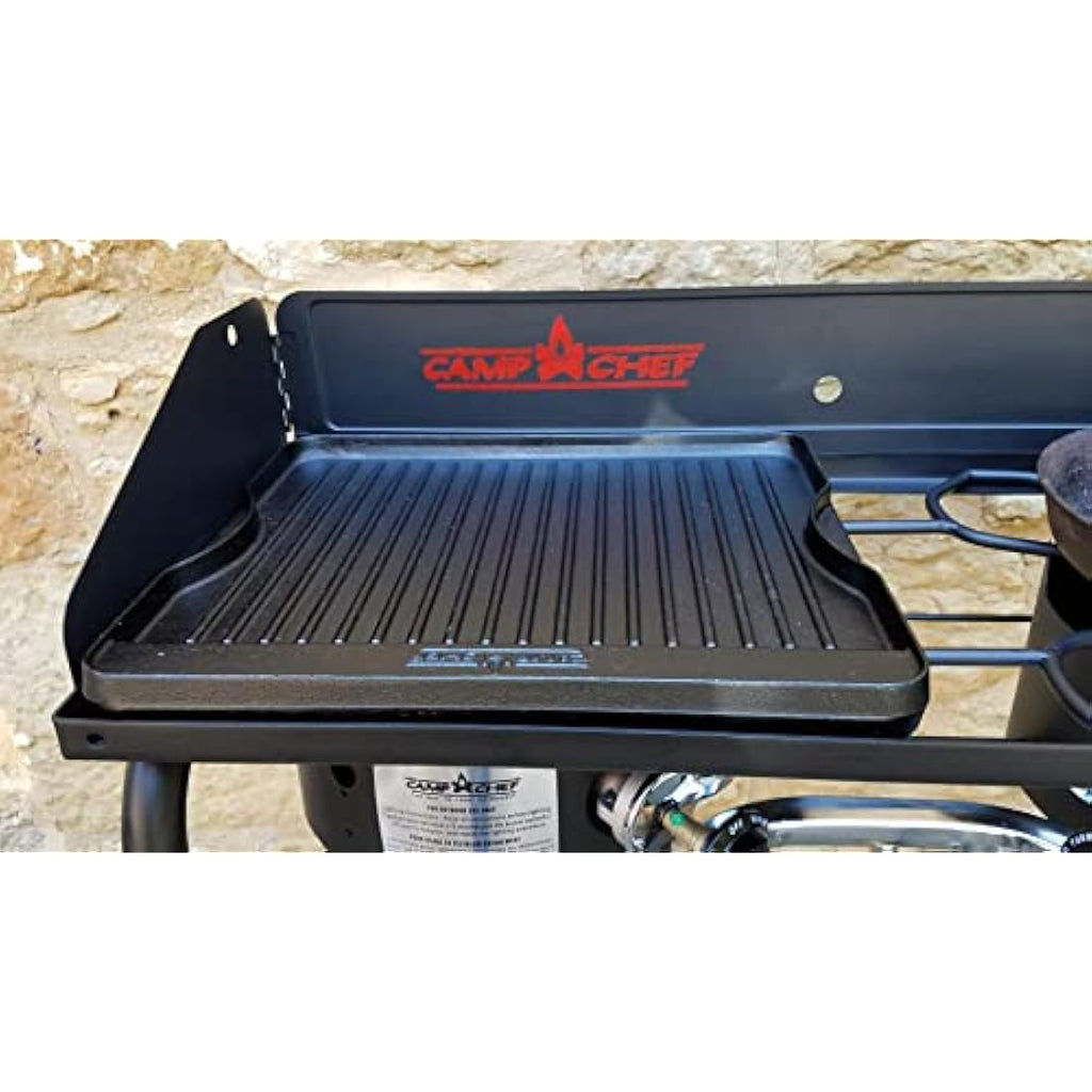 Jolof Store Cast Iron Reversible Grill Griddle for Campchef, 34 x 40 CM