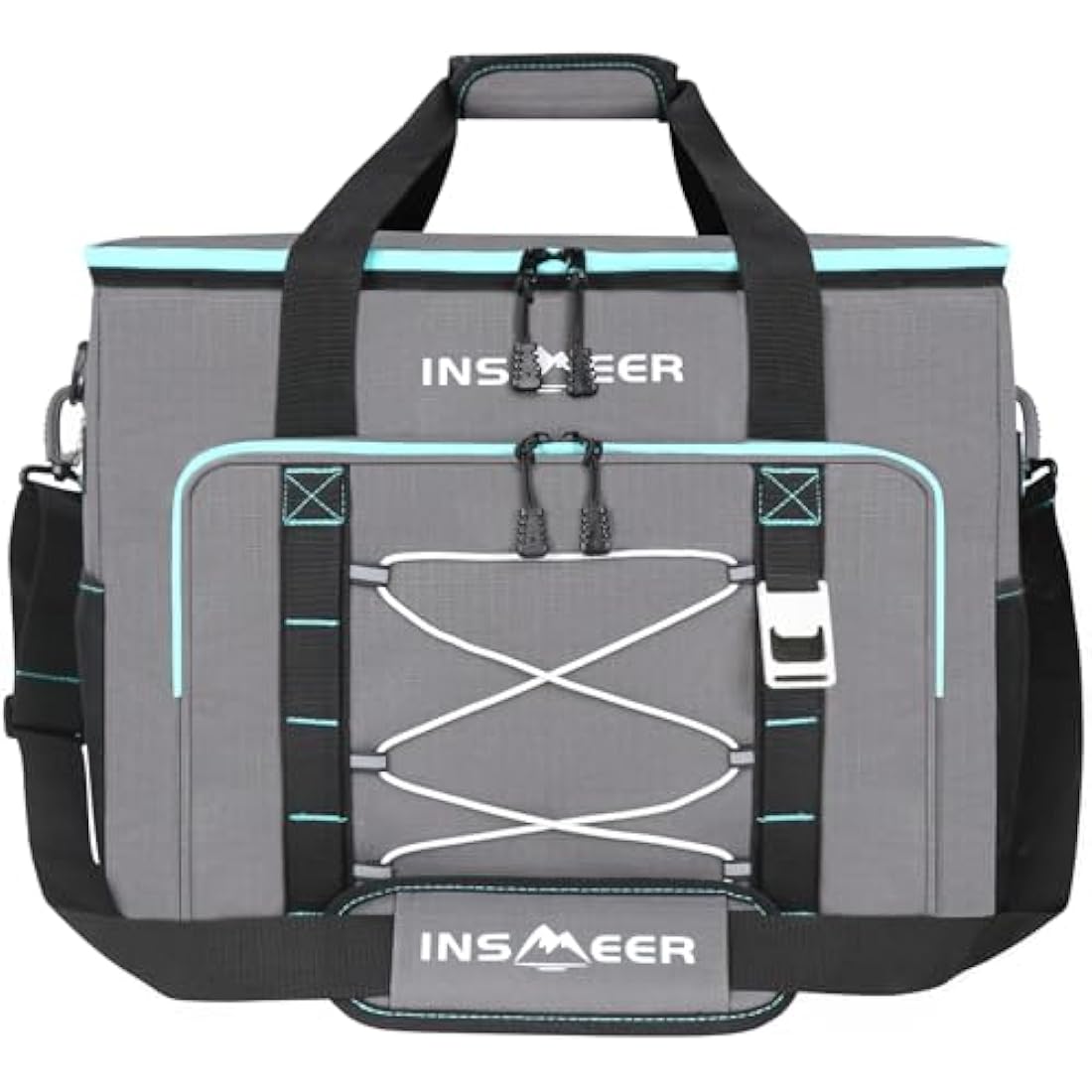 INSMEER 55L Large Insulated Cooler Bag – 90 Can Leakproof Soft Cooler