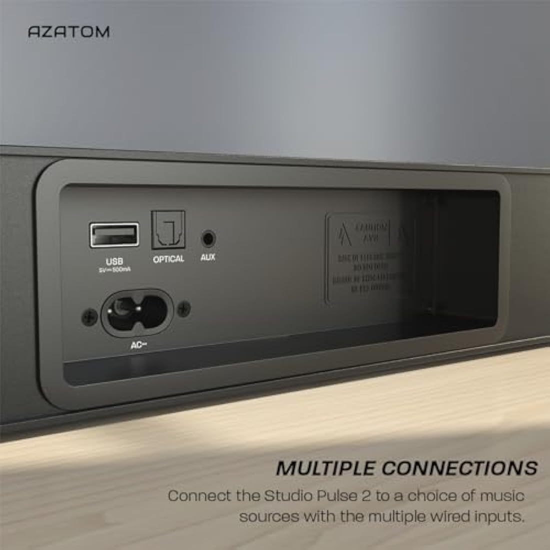 Azatom Studio Pulse 2 Soundbar | 120W 2.1 Surround Sound with Bluetooth