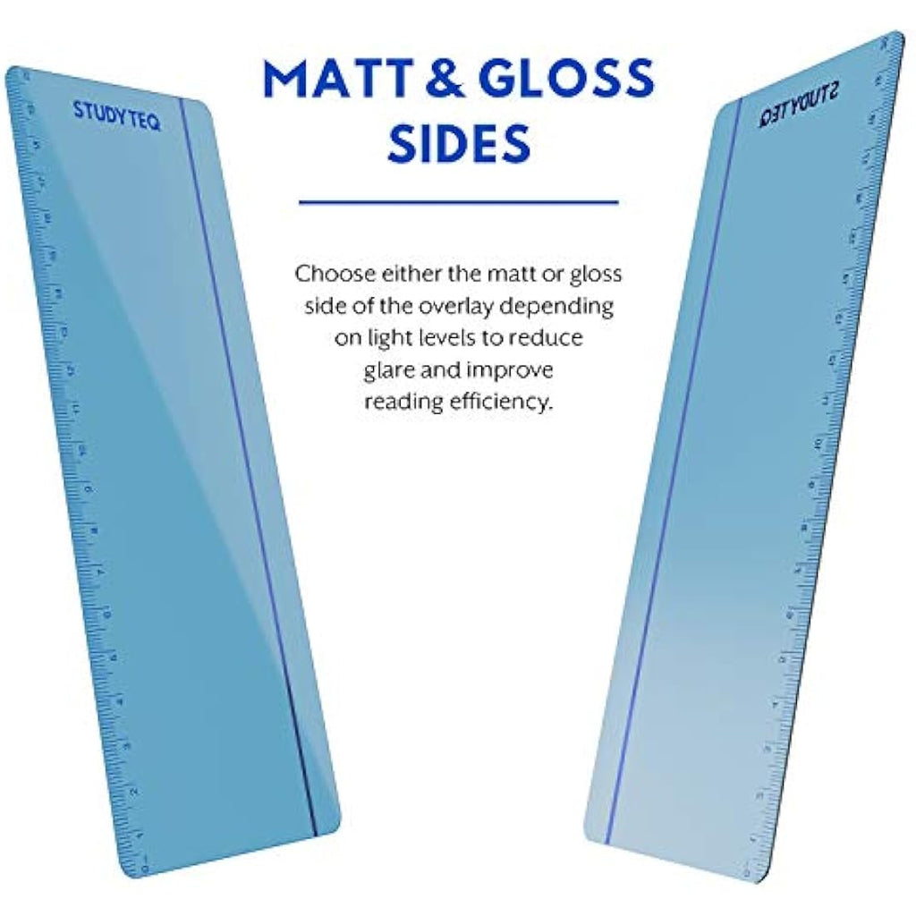 Studyteq 15-Pack Dyslexia Reading Overlays & Rulers with Case