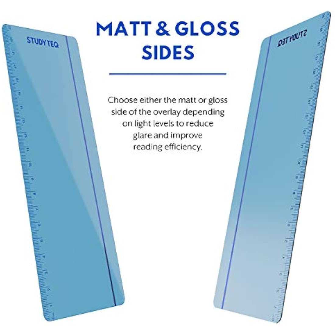 Studyteq 15-Pack Dyslexia Reading Overlays & Rulers with Case