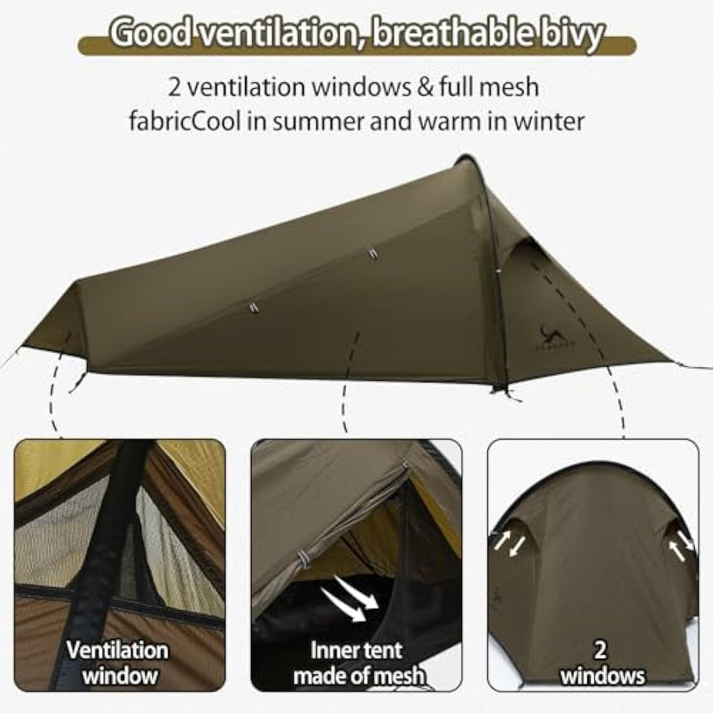 TOMOUNT Ultralight Bivy Tent | Waterproof Nylon Backpacking Tent