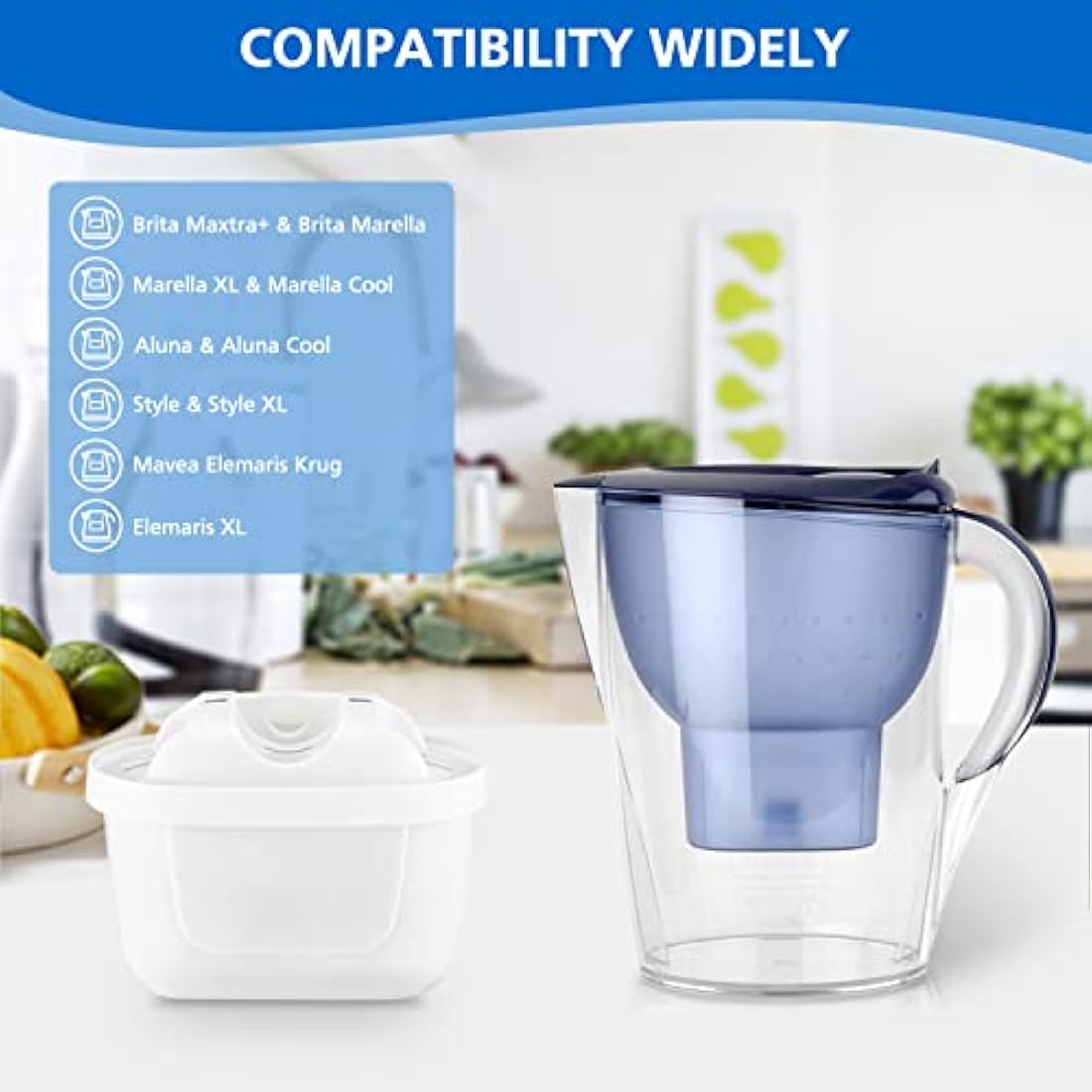 Jolof Store Water Filter Cartridges | 12 Pack Brita Maxtra+ Compatible