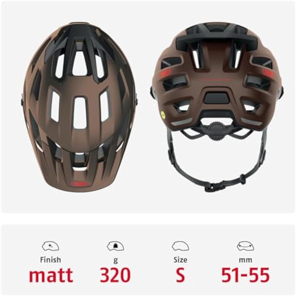 ABUS Moventor 2.0 MIPS MTB Helmet – All-Mountain Off-Road, Velvet Black
