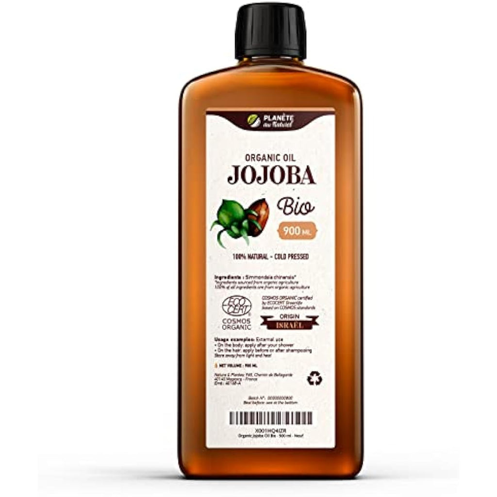 Organic Jojoba Oil – 900ml Pure Cold Pressed Carrier Oil