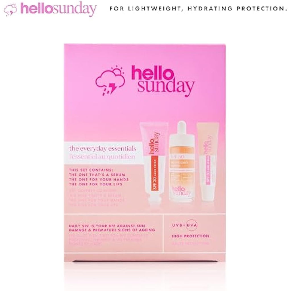 Hello Sunday Everyday Essentials SPF Kit - Face, Lip & Hand Protection