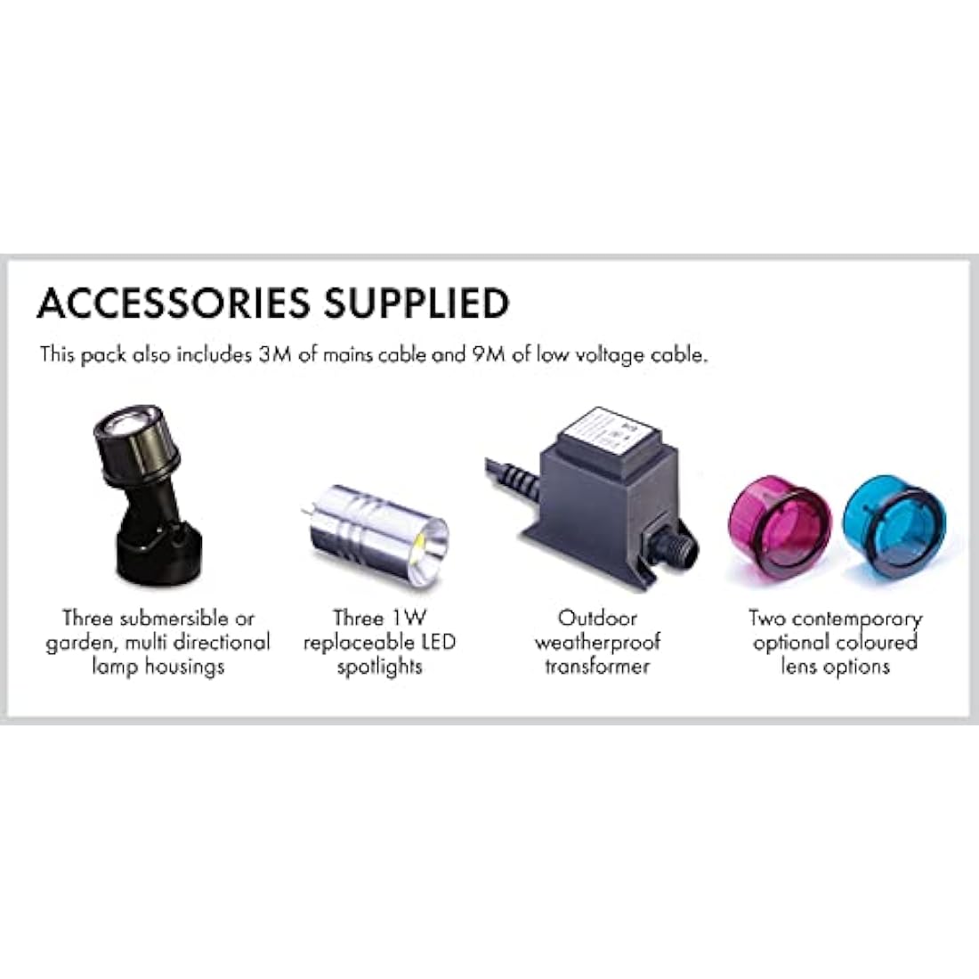 Blagdon Ultra Bright LED Pond & Garden Lights | Submersible 3-Light Set